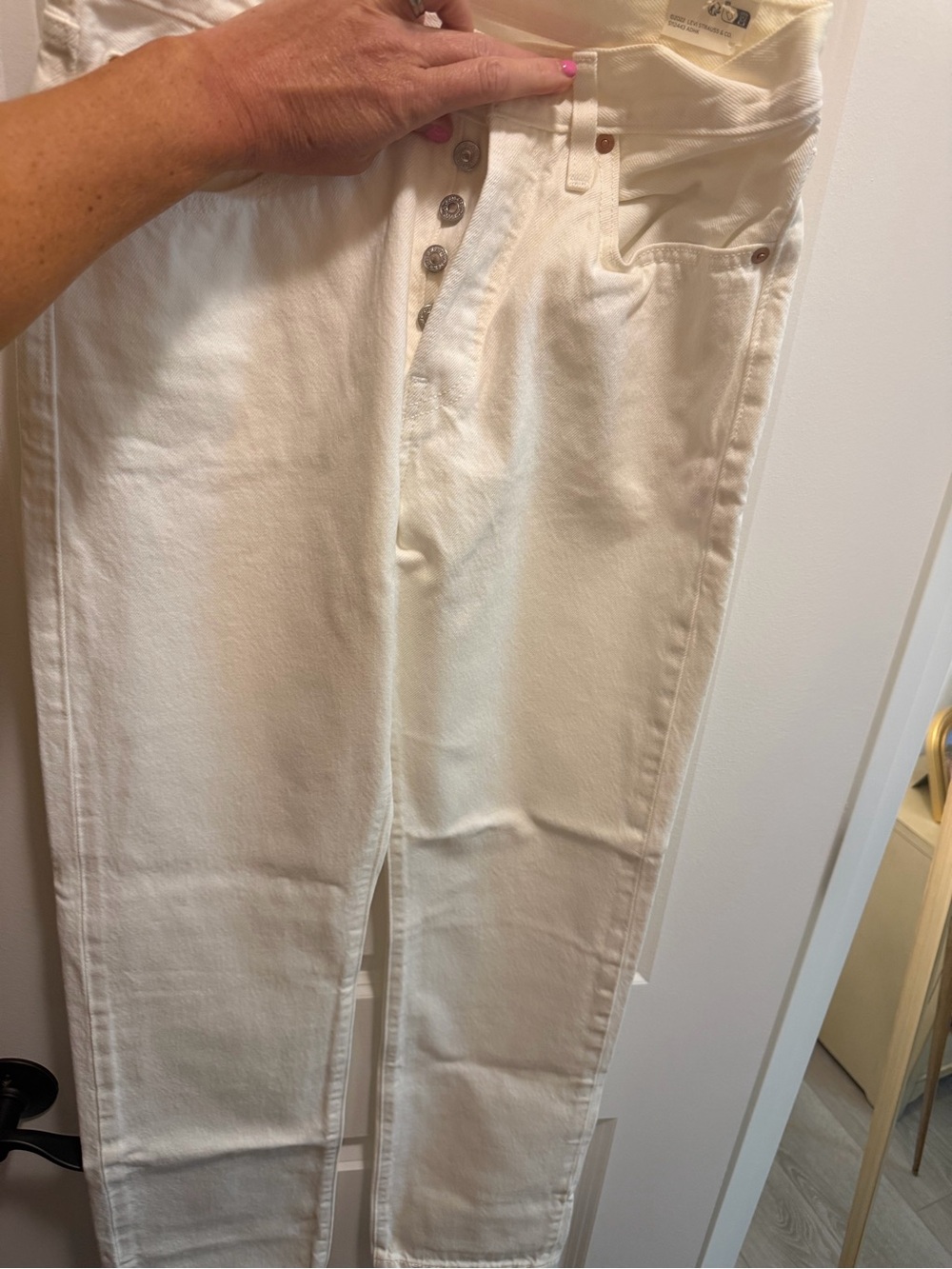 Levi's White Slim Denim Jeans